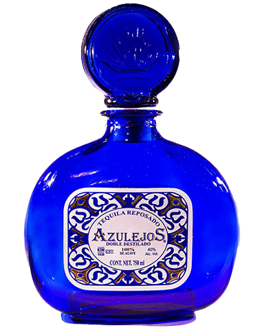 Azulejos Reposado Tequila: A golden-hued bottle of Azulejos Reposado Tequila, aged to perfection, offering a balanced blend of oak and agave flavors, promising a smooth and delightful drinking experience.