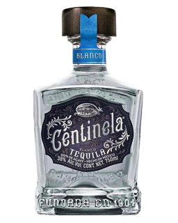 Centinela Blanco Tequila: A crystal-clear bottle of Centinela Blanco Tequila, reflecting purity and freshness, promising a crisp and vibrant tequila experience.