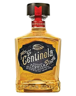 Centinela Reposado Tequila: A golden-hued bottle of Centinela Reposado Tequila, aged to perfection, offering a balanced blend of oak and agave flavors, promising a smooth and satisfying drinking experience.