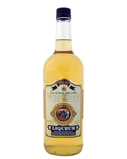 Image of a bottle of Morales Liqueur Gold Tequila, featuring a sleek design with a light yellow label and black, white, and gold accents.