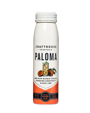 Image of a can of Crafthouse Paloma 200ml Cocktail featuring a sleek design with a white label and black and orange accents.