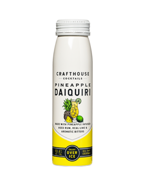 Image of a can of Crafthouse Pineapple Daiquiri 200ml Cocktail featuring a sleek design with a white label and black and yellow accents.